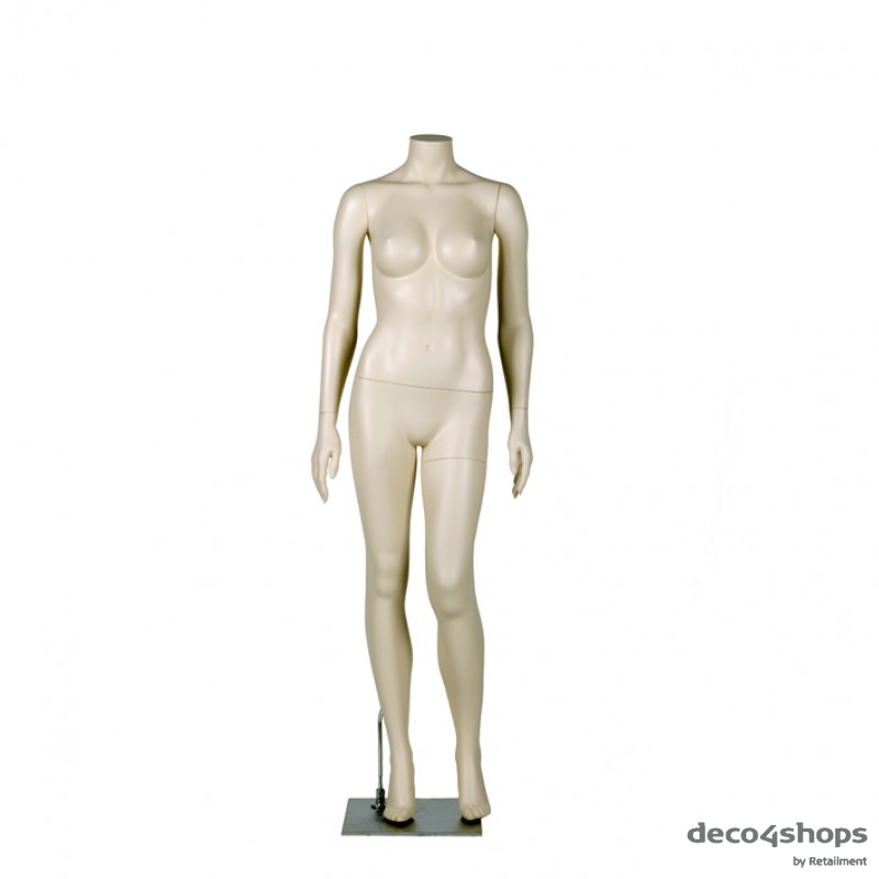 DAME MANNEQUIN - VENSTRE BEN BØJET - DARROL 700-SERIE - NECK-LOCK SYSTEM 