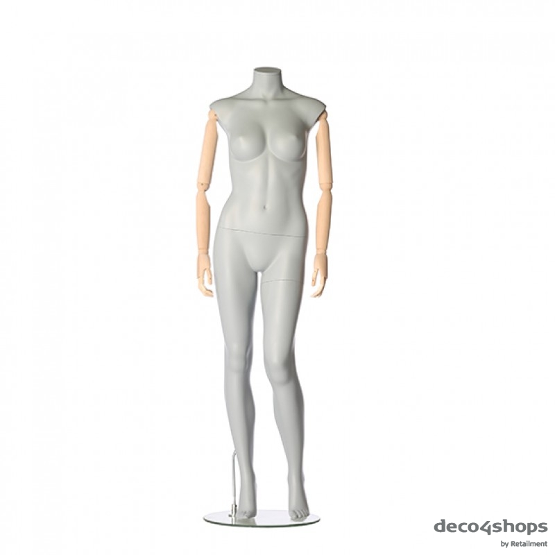 DAME MANNEQUIN – FLEKSIBLE TRÆARME – AFSLAPPET POSITION – DARROL 700-SERIE